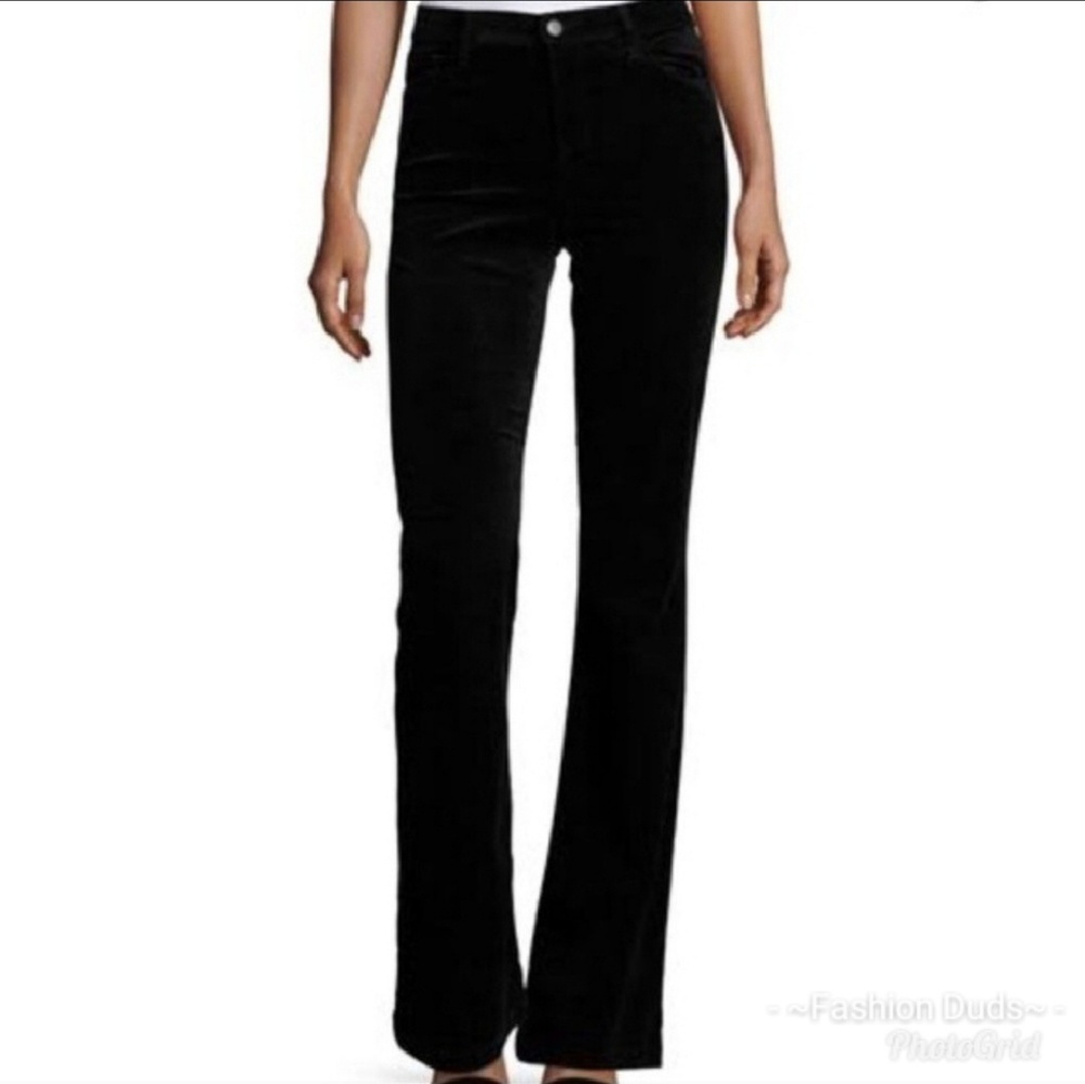 ISAAC MIZRAHI BLACK VELVET PANTS TROUSERS 10